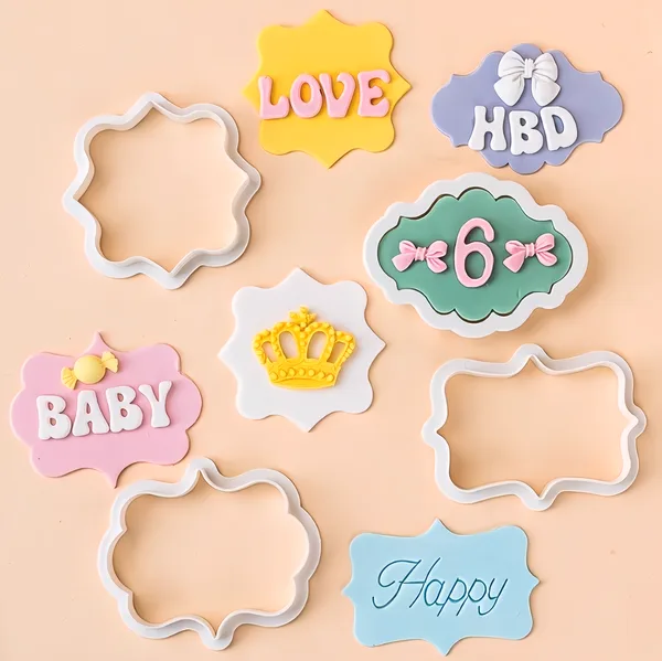 4 Pieces Frame Fondant Cutter Set